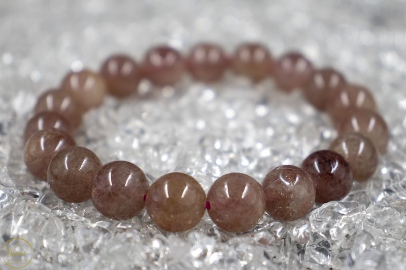 Aardbeienkwarts armband 10mm.