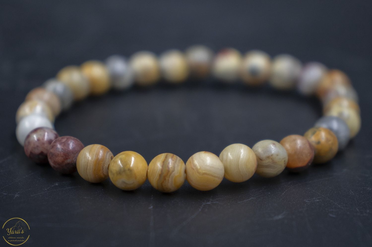 Crazy Lace Agaat armband 6mm