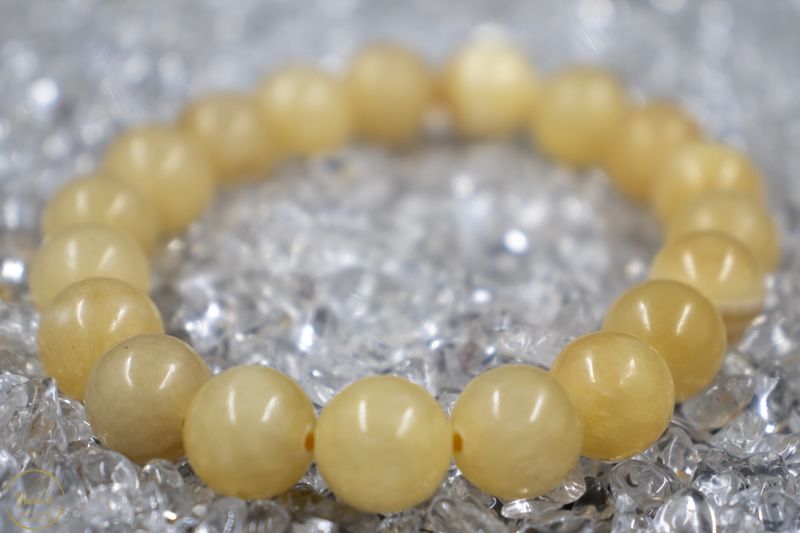 Gele Calciet armband 10mm.