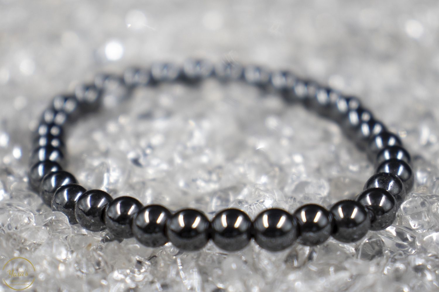 Hematiet armband 6mm.