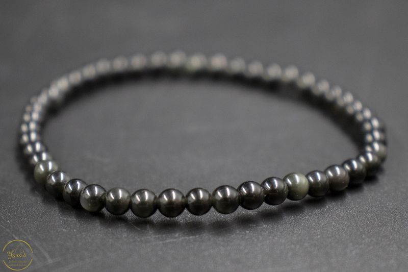 Regenboog obsidiaan armband 4mm.