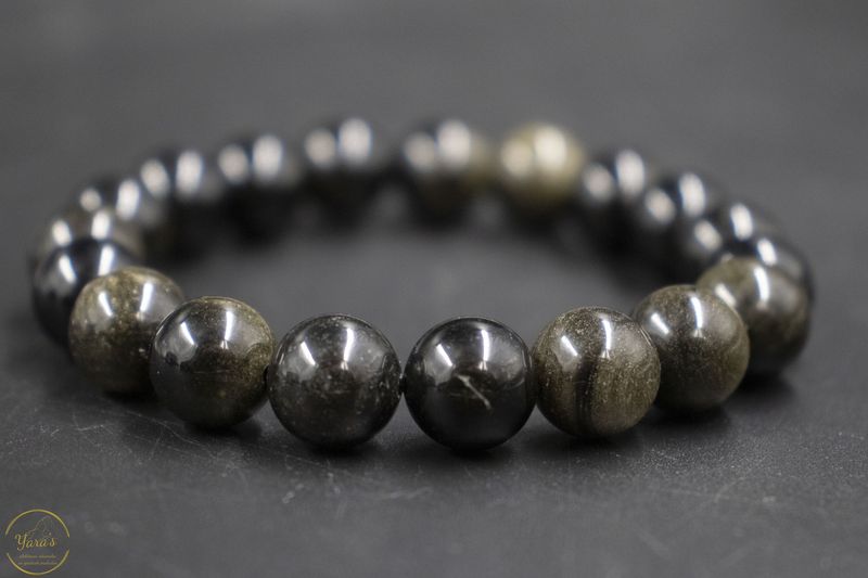 Goud obsidiaan armband 10mm