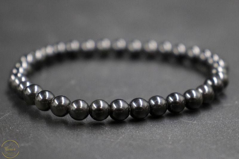 Regenboog obsidiaan armband 6mm.