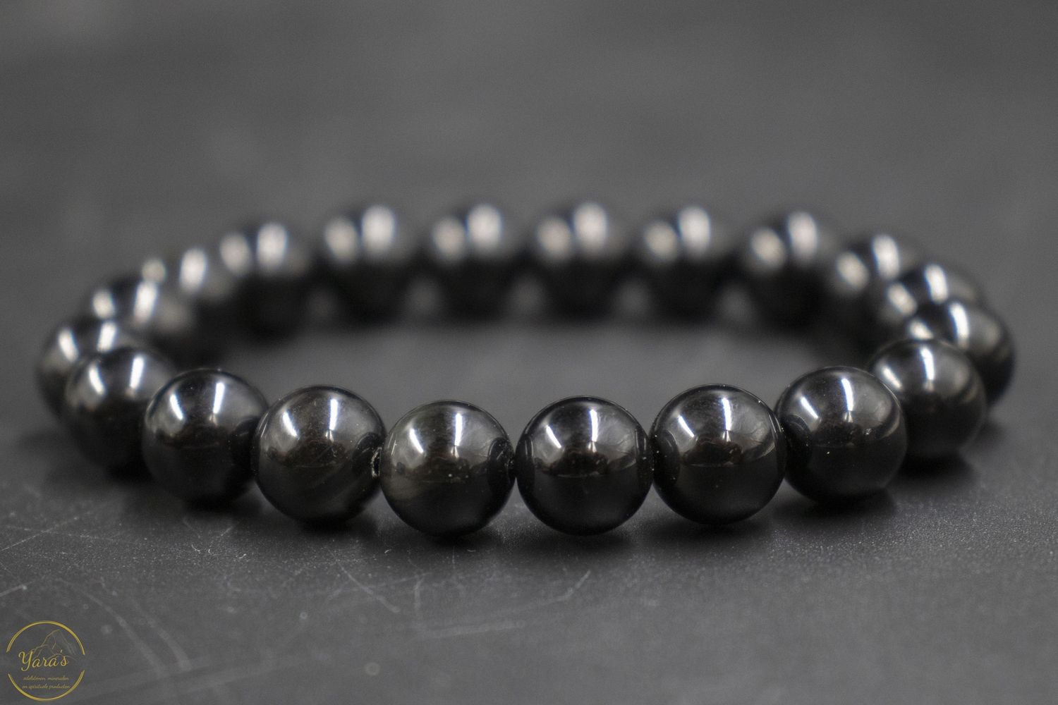 Regenboog obsidiaan armband 10mm