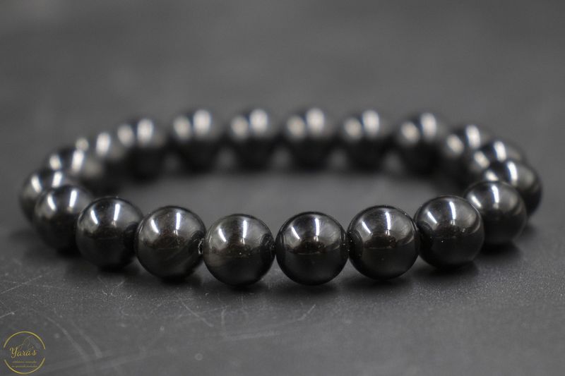 Regenboog obsidiaan armband 10mm