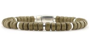 Qoss - ERIK-khaki keramiek kralen-M