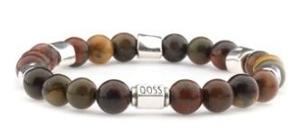 Qoss - FRANS-red picasso en zilveren kralen-M