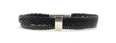 Qoss - JACK-zwart vlecht+antraciet cord-M