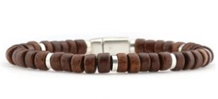 Qoss - ERIK-dark brown keramiek kralen-M