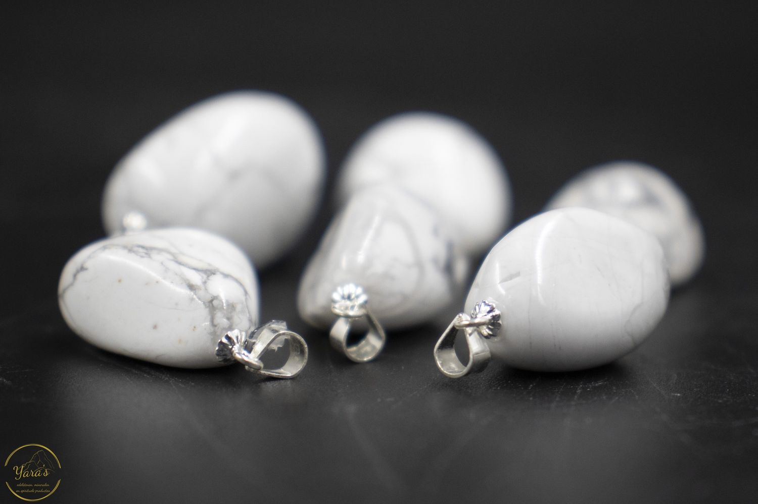 Witte howliet hanger zilver (925)