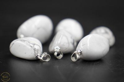 Witte howliet hanger zilver (925)