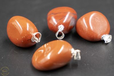 Rode Jaspis hanger zilver (925)