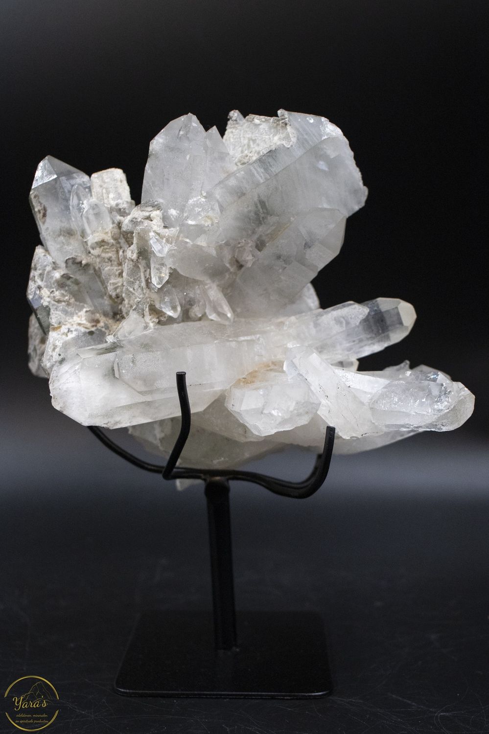 Groene Lemurische Chlorietkwarts cluster op standaard  1.202kg