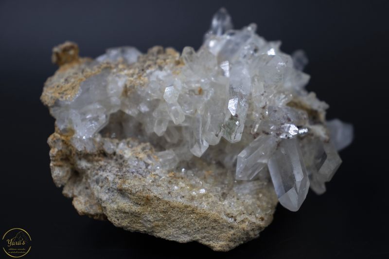 Bergkristal op moedergesteente met anataas (Pakistan Waziristan) 310 gram