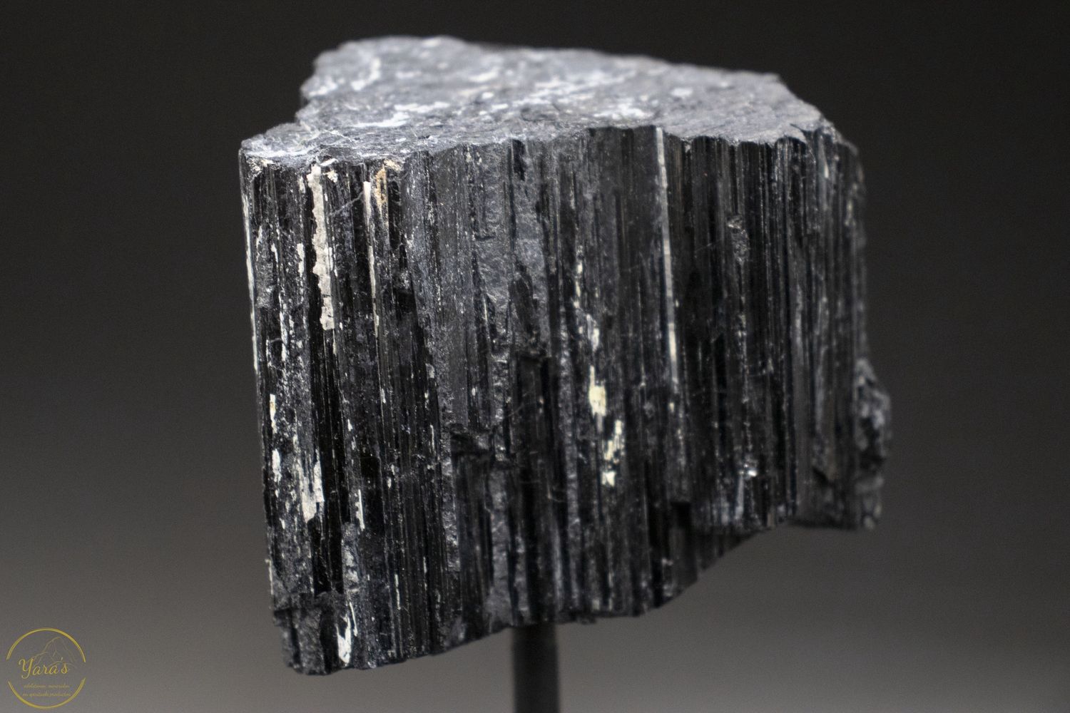 Zwarte toermalijn op standaard - 278 gram