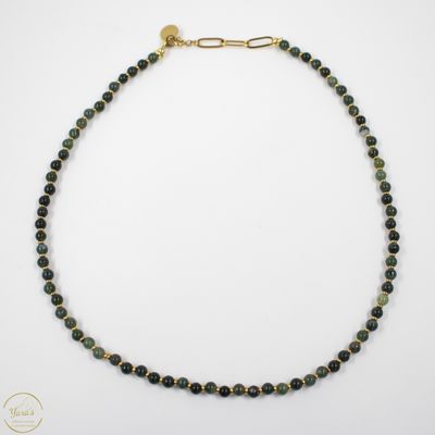 Ketting Solid Gold Solana short (4mm facet) mosagaat