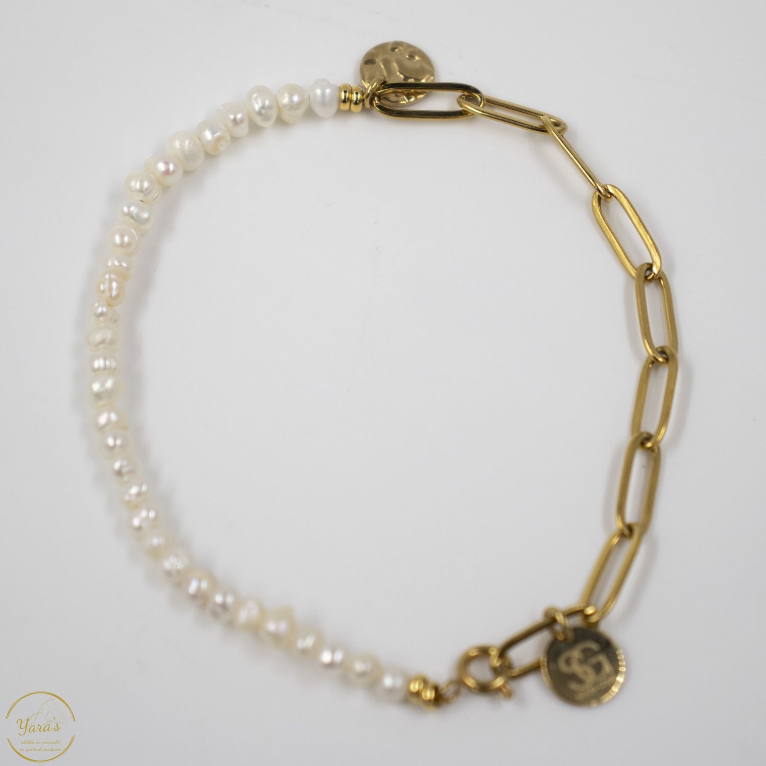 Armband Solid Gold Solé (4mm facet) Zoetwaterparel