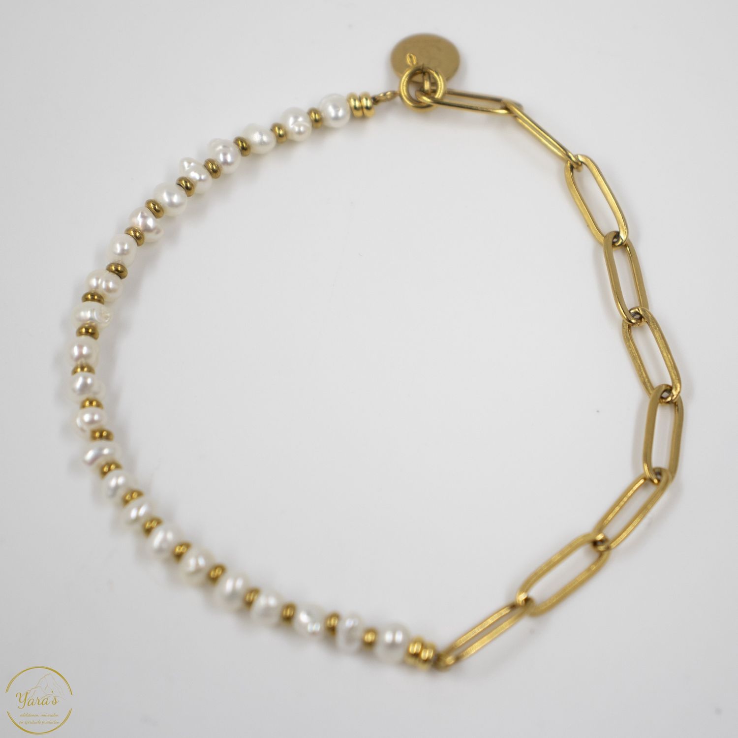 Armband Solid Gold Solana (4mm facet) Zoetwaterparel
