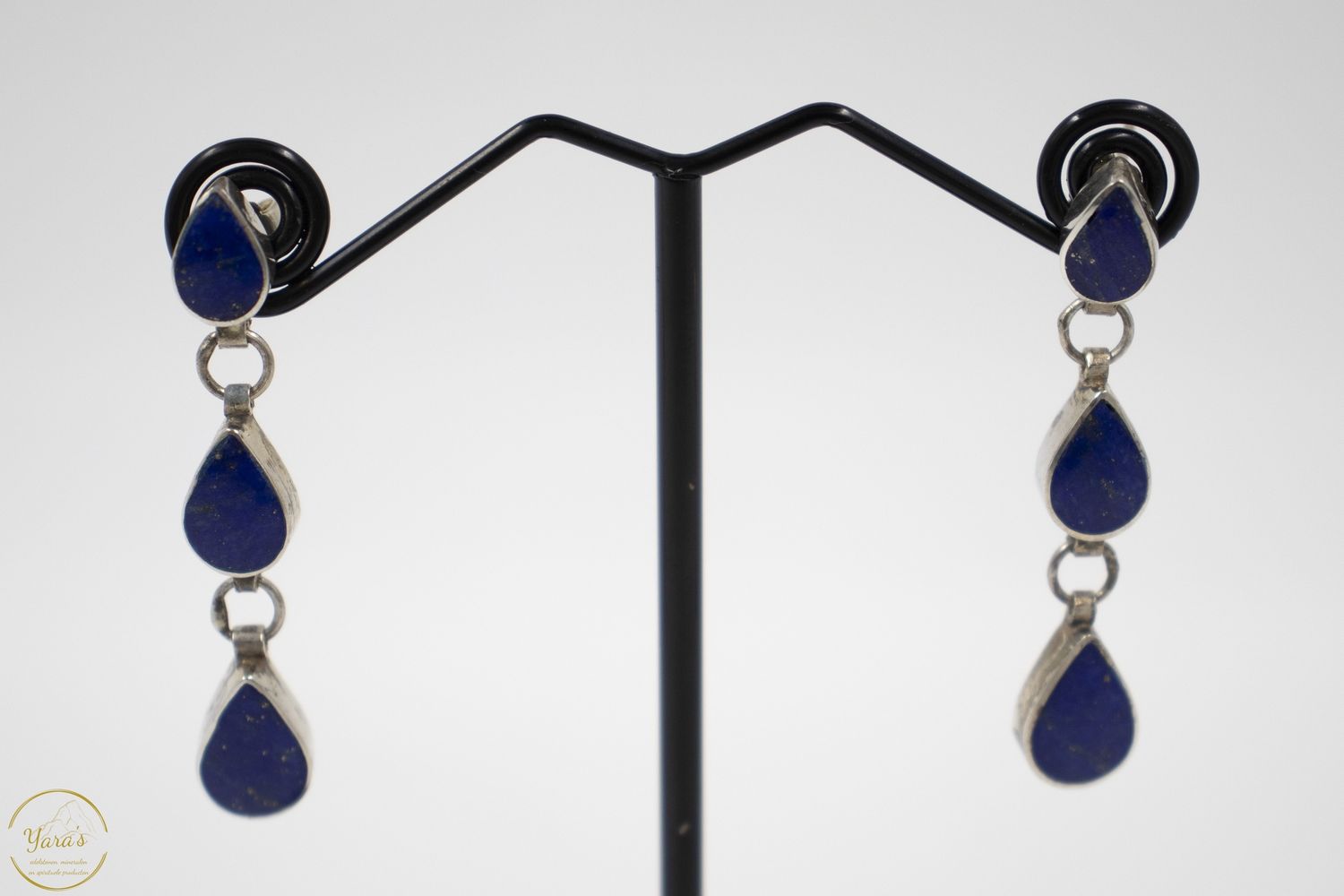 Lapis Lazuli oorbel druppels zilver (925)