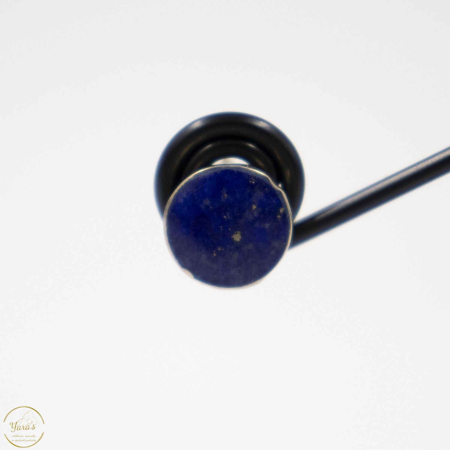 Lapis Lazuli oorbel rond zilver (925)