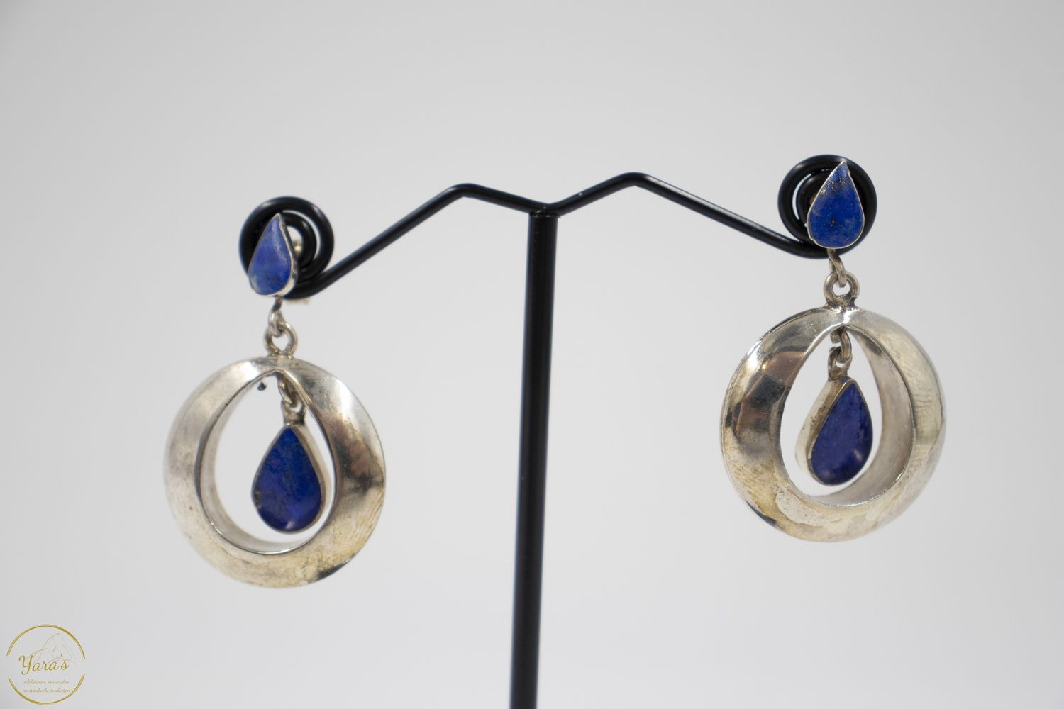 Lapis Lazuli oorbel druppel zilver (925)