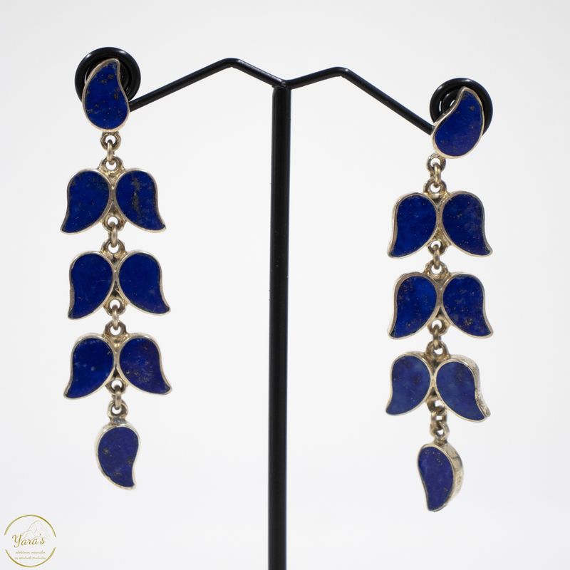 Lapis Lazui oorbellen lang druppel