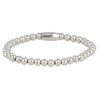 Elastische zilveren damesarmband 5mm