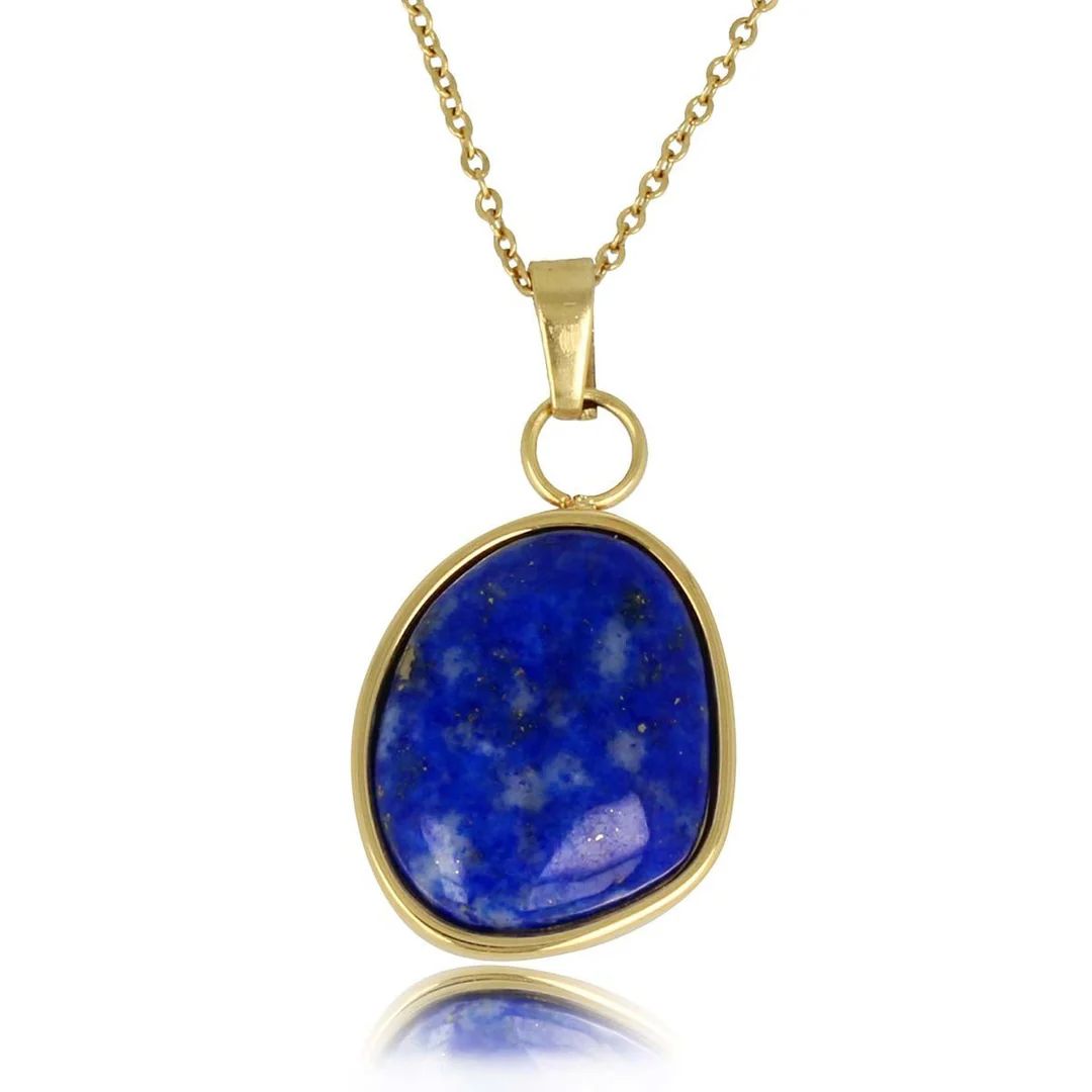 Gouden ketting met creatieve lapis lazuli hanger