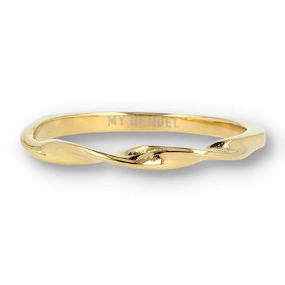 Gouden aanschuifring met twist - My Bendel