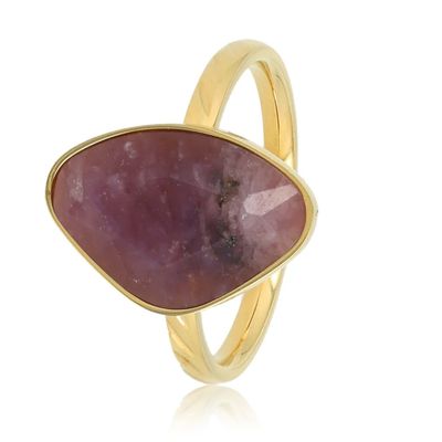 Gouden ring met lilac kwarts edelsteen Gouden ring met lilac kwarts edelsteen