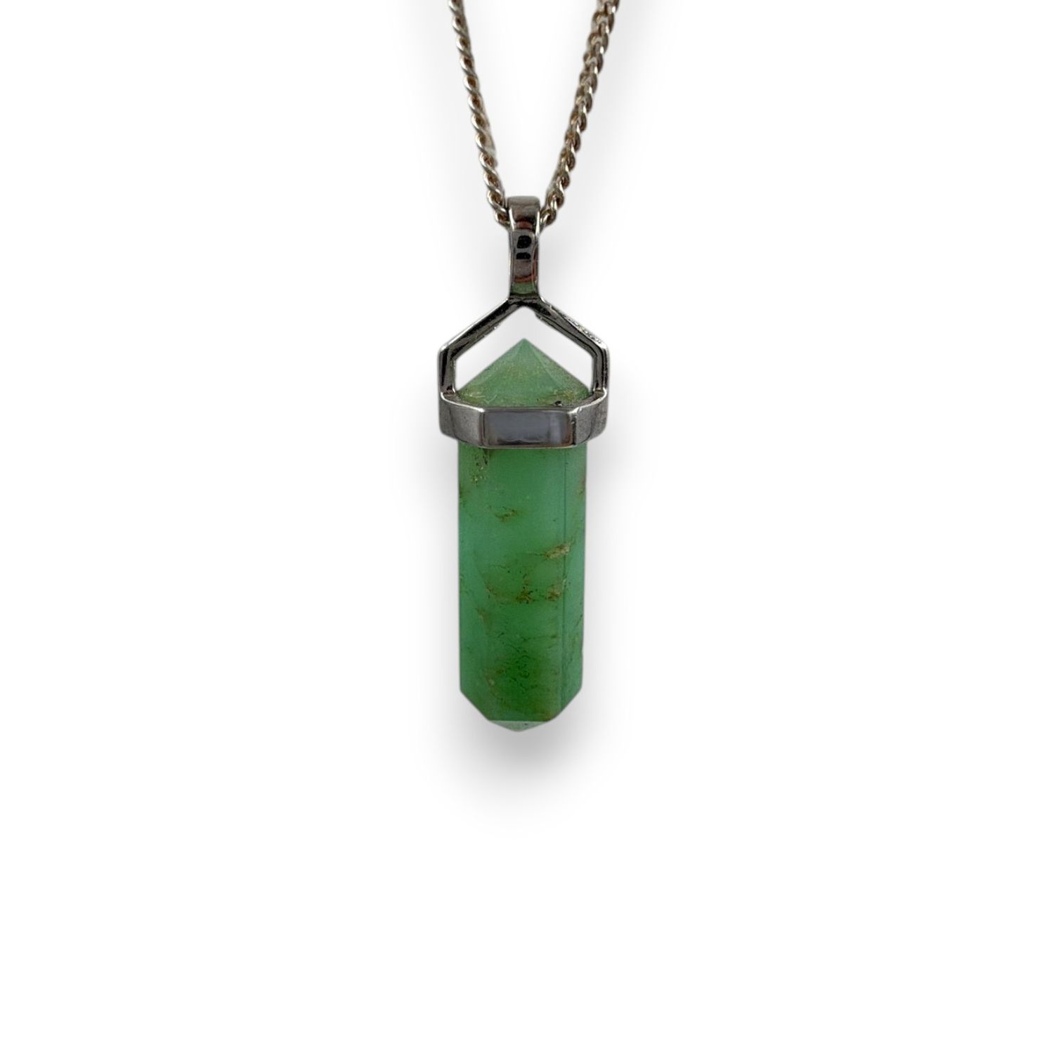 Chrysopraas punthanger Zilver