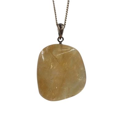 Honing Calciet Hanger Zilver Groot