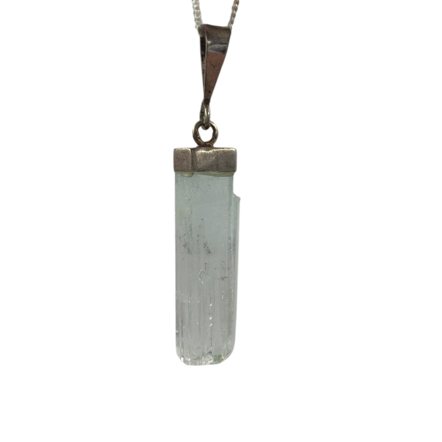 Aquamarijn hanger zilver - 5.51 gram