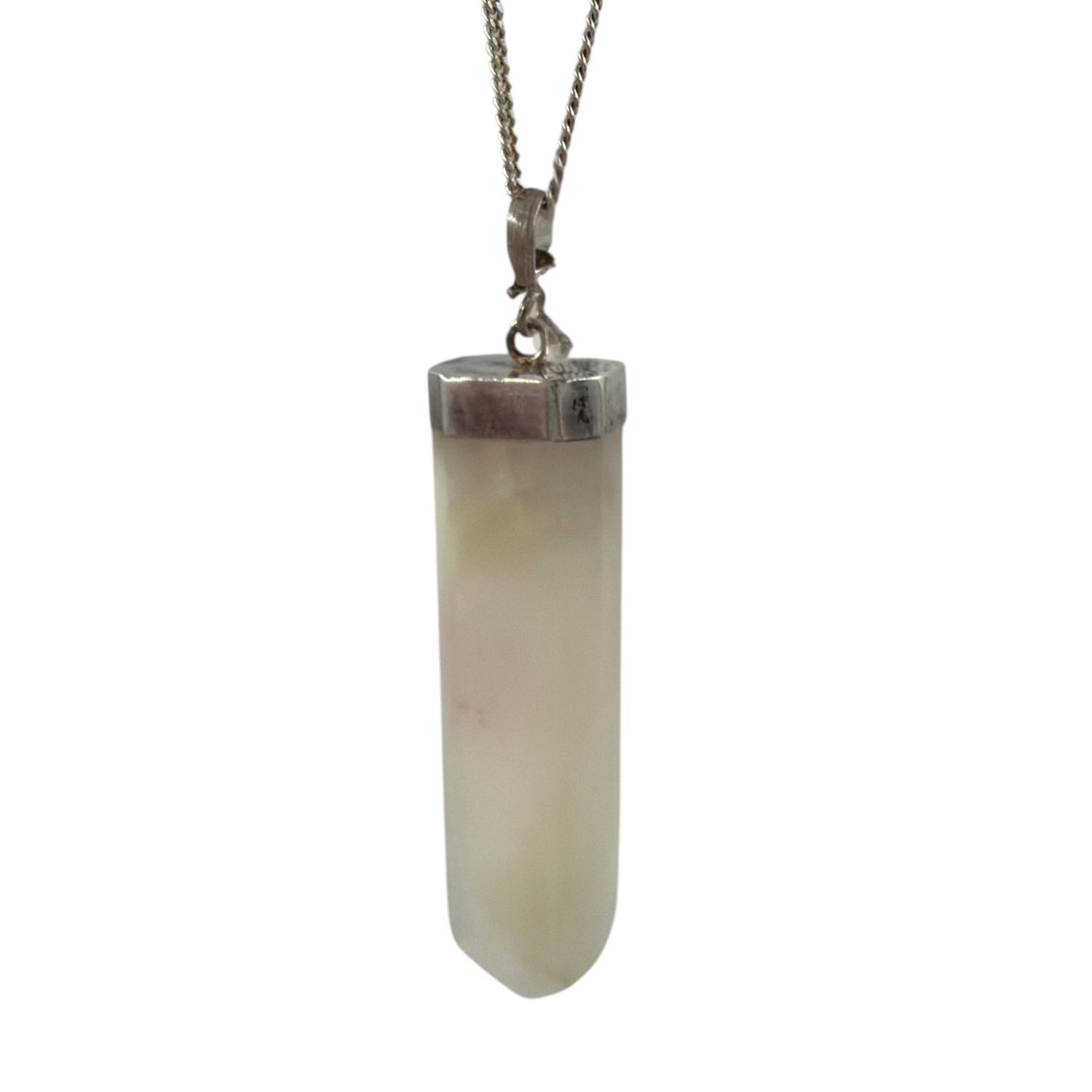 Gestreepte Onyx hanger zilver - 9.72 gram