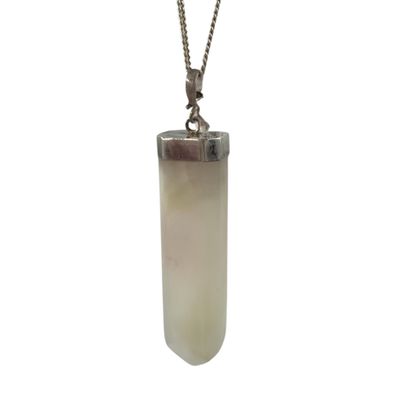 Gestreepte Onyx hanger zilver - 9.72 gram