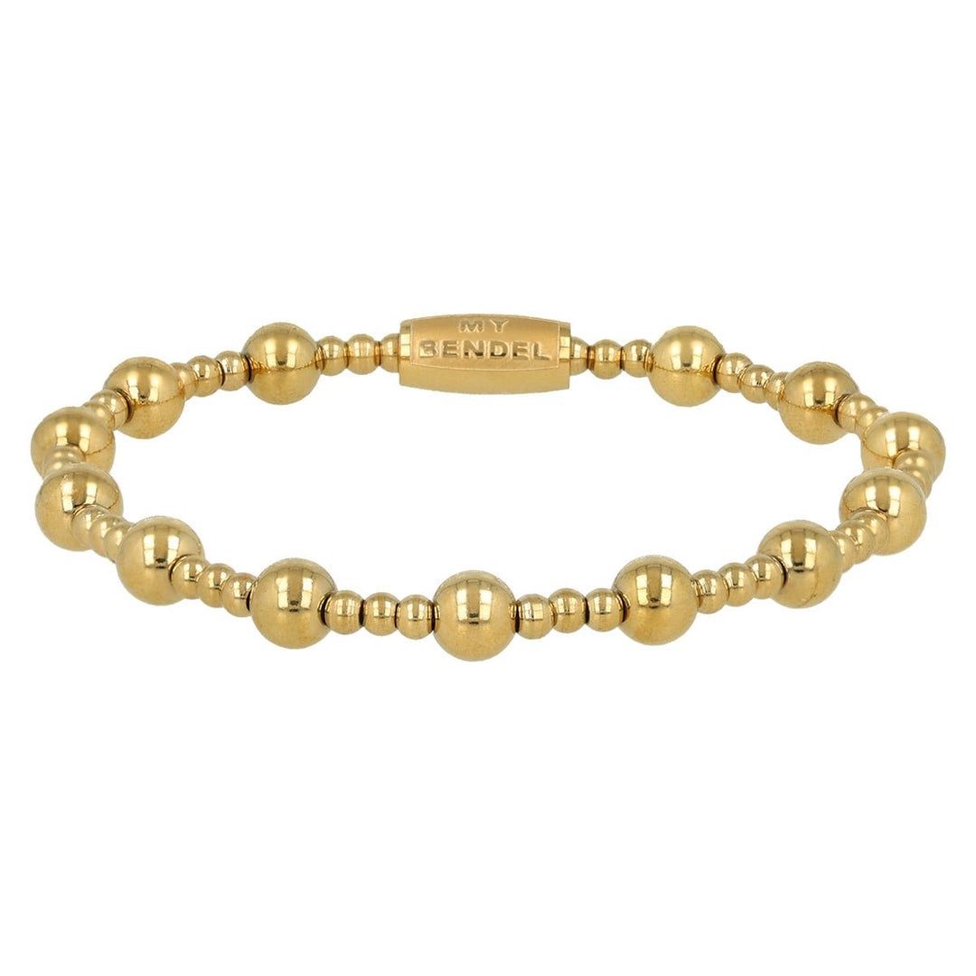 Gouden kralenarmband met speels effect - originele armband