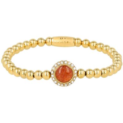 Aardbeienkwarts Armband – Goudkleurige finesse