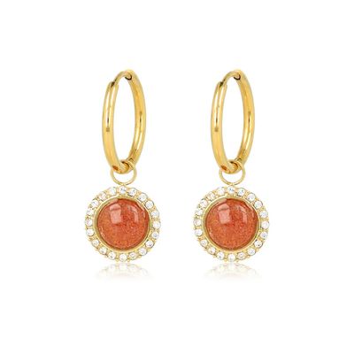 Aarbeienkwarts Oorbellen – Goudkleurig &amp; Glamorous