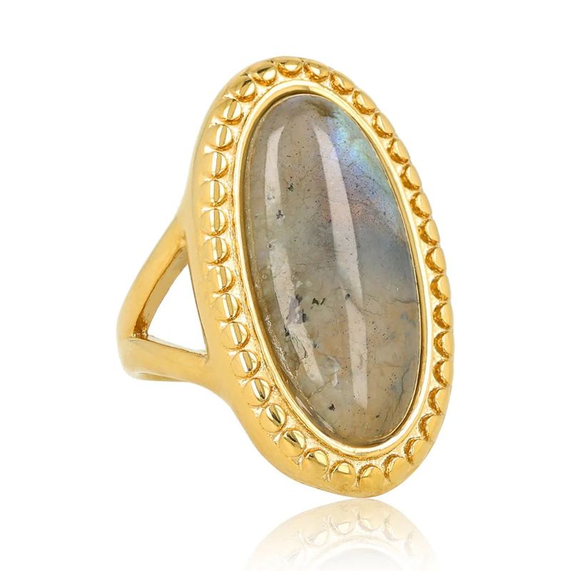 Statement ring met Labradoriet