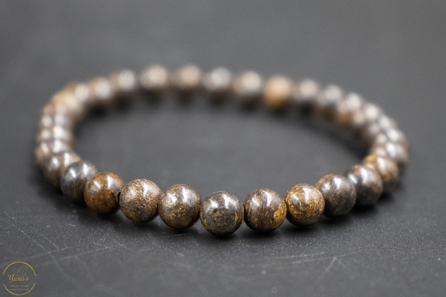 Bronziet armband 6mm