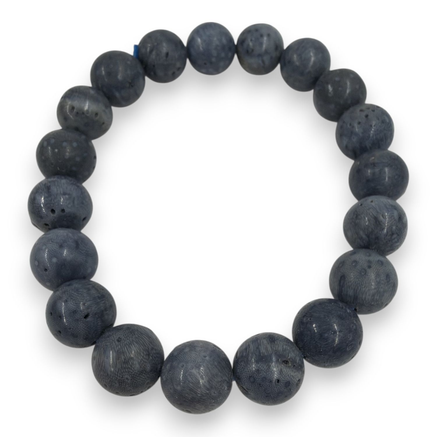 Blauwe lavasteen armband 10 mm geverfd