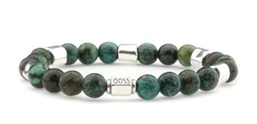 Qoss - FRANS-afrikan turquoise en zilveren kralen-L