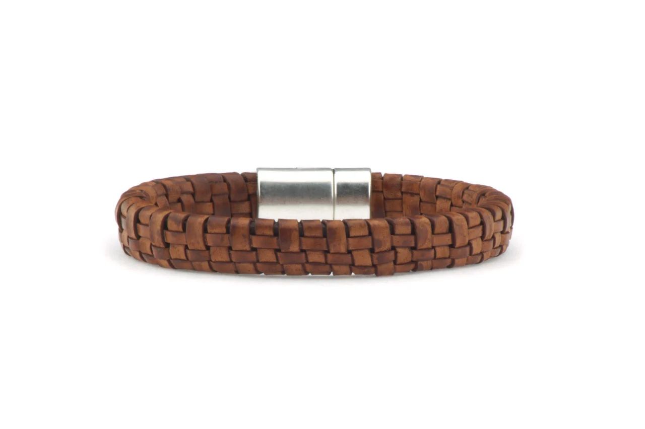 Qoss - SJORS-bruin dambord vlecht-L