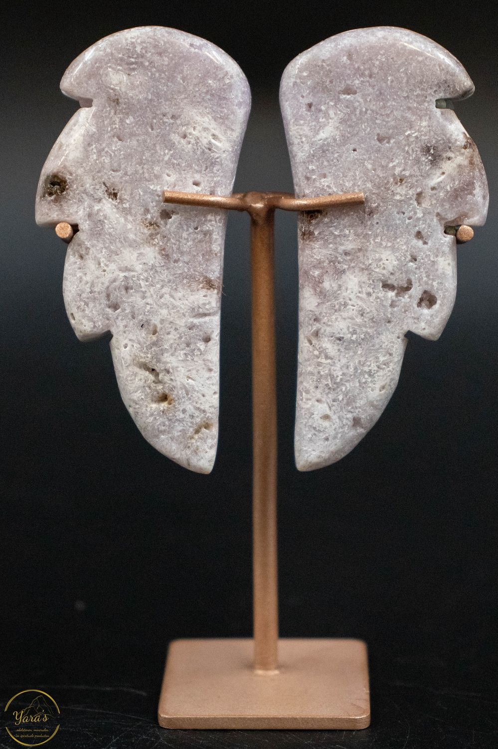 Roze Amethist vleugels op standaard