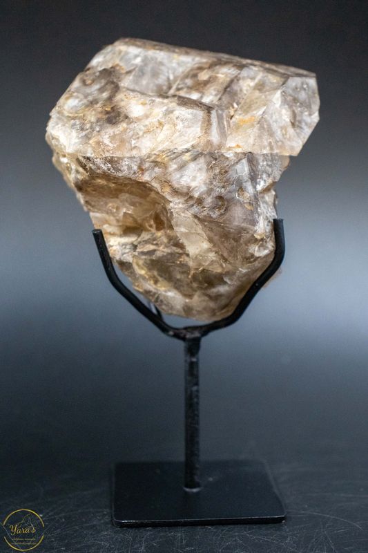 Ruwe Elestiaal kwarts op standaard 512 gram