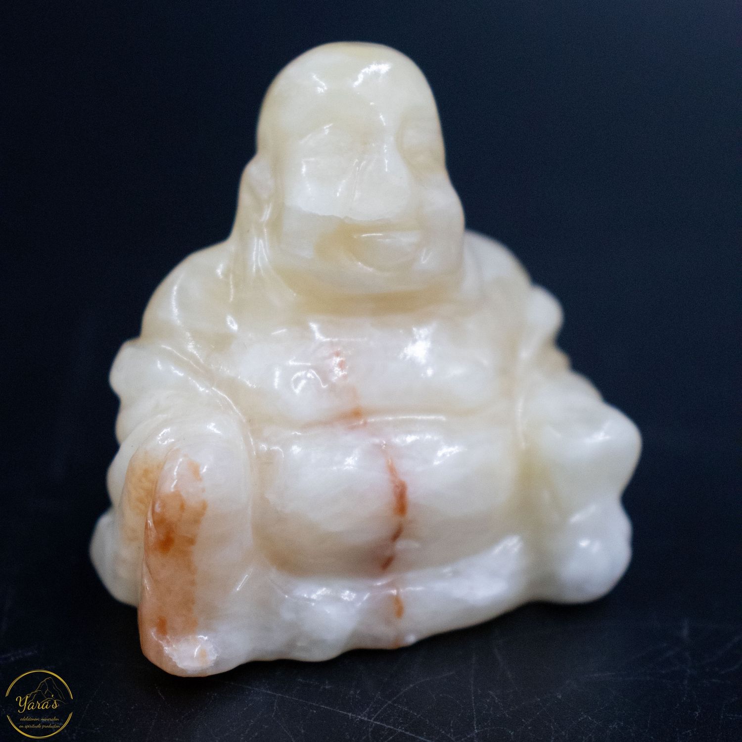 Boeddha gele/oranje calciet 50-70 gram