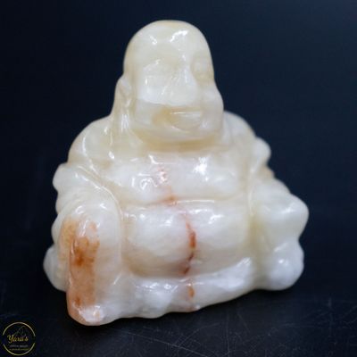 Boeddha gele/oranje calciet 50-70 gram