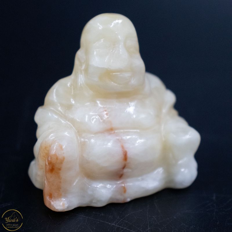 Boeddha gele/oranje calciet 50-70 gram