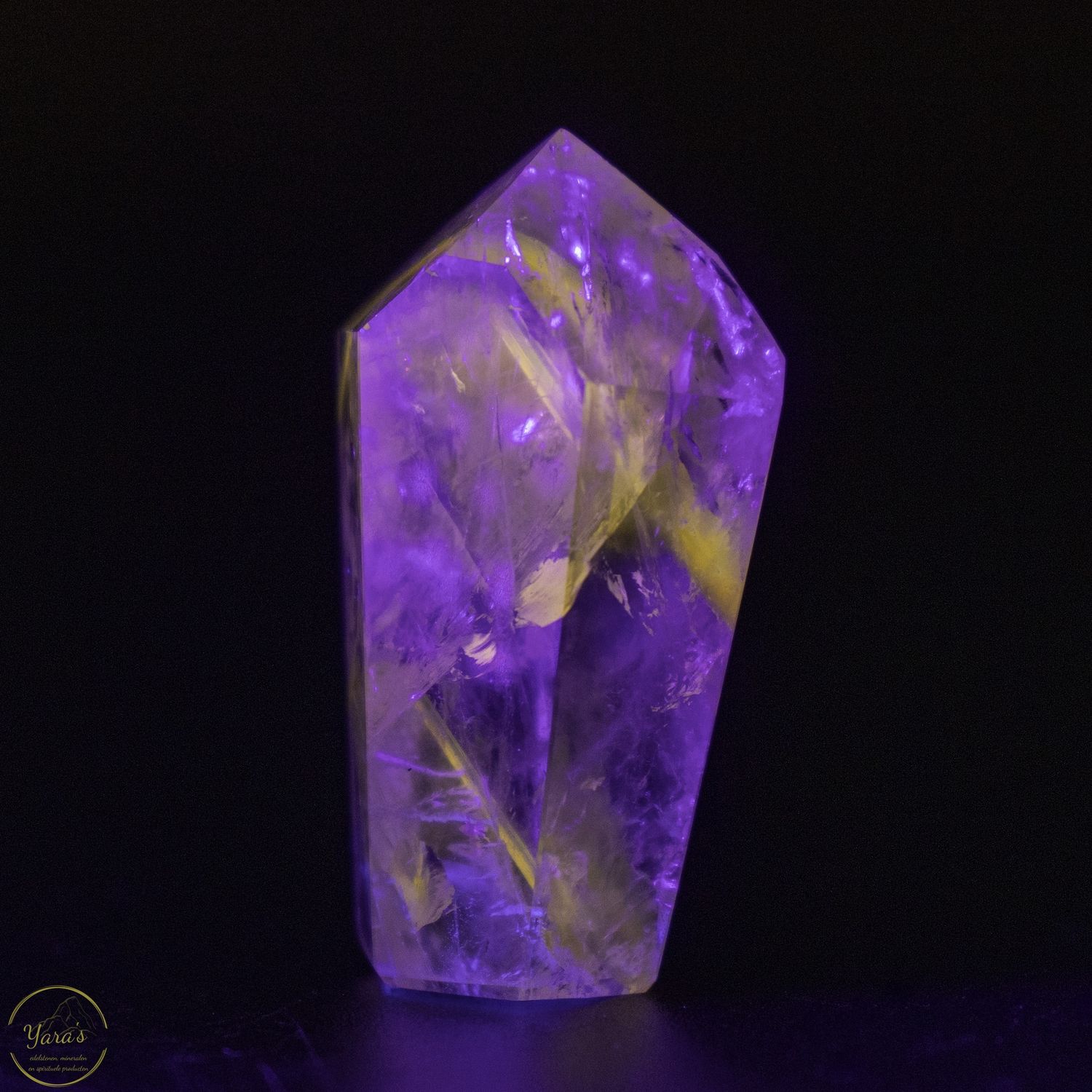 Amethist punt UV gevoelig 24 gram
