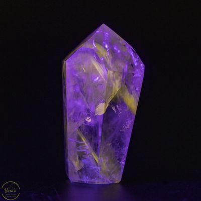 Amethist punt UV gevoelig 24 gram